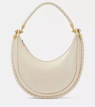 Маленькая кожаная сумка через плечо Hula Hoop Bottega Veneta, цвет sea salt-m brass