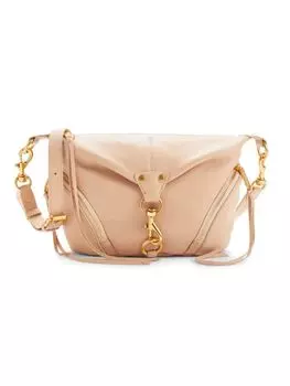 Маленькая кожаная сумка через плечо Julian Rebecca Minkoff, бежевый