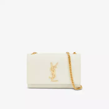 Маленькая кожаная сумка через плечо Kate Saint Laurent, бежевый