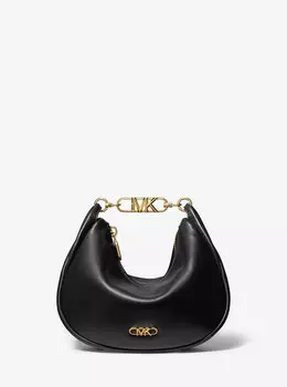 Маленькая кожаная сумка через плечо Kendall Michael Kors, черный