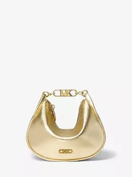 Маленькая кожаная сумка через плечо Kendall металлизированного цвета Michael Kors, желтый