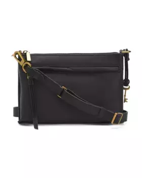 Маленькая кожаная сумка через плечо Kiera Fossil, черный