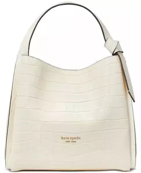 Маленькая кожаная сумка через плечо Knott с тиснением под крокодила Kate Spade New York, синий