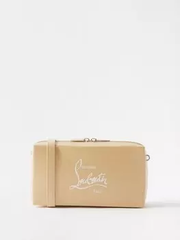 Маленькая кожаная сумка через плечо kraftilou Christian Louboutin, бежевый