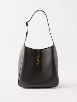 Маленькая кожаная сумка через плечо le 5 7 Saint Laurent, черный