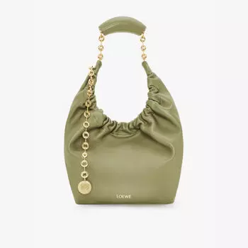 Маленькая кожаная сумка через плечо Loewe, зеленый