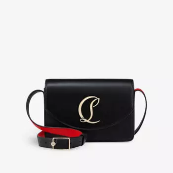 Маленькая кожаная сумка через плечо Loubi54 Christian Louboutin, черный