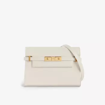 Маленькая кожаная сумка через плечо Manhattan Saint Laurent, белый