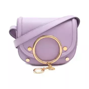 Маленькая кожаная сумка через плечо Mara See by Chlo, лавандовый
