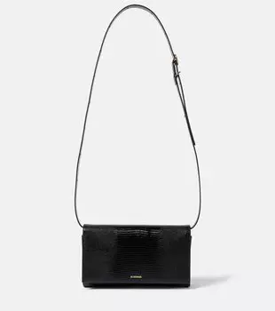 Маленькая кожаная сумка через плечо на каждый день Jil Sander, черный