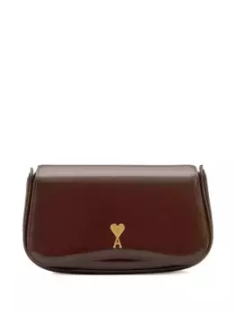 Маленькая кожаная сумка через плечо Paris Paris AMI Paris, красный