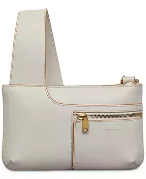 Маленькая кожаная сумка через плечо Pockets с карманами Radley London, белый