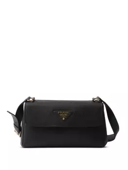 Маленькая кожаная сумка через плечо Prada, черный