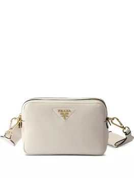 Маленькая кожаная сумка через плечо Prada, белый