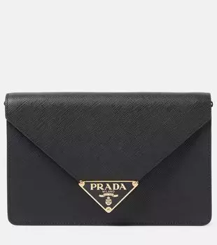 Маленькая кожаная сумка через плечо Prada, Nero 1