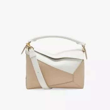 Маленькая кожаная сумка через плечо puzzle Loewe, белый