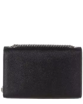 Маленькая кожаная сумка через плечо Saint Laurent Kate, черный