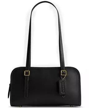 Маленькая кожаная сумка через плечо The Coach Originals с двойным ремешком, черный