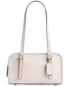 Маленькая кожаная сумка через плечо The Coach Originals с двойным ремешком, белый