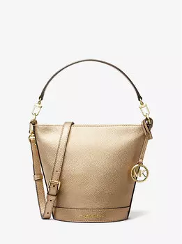 Маленькая кожаная сумка через плечо Townsend металлизированного цвета Michael Kors, желтый