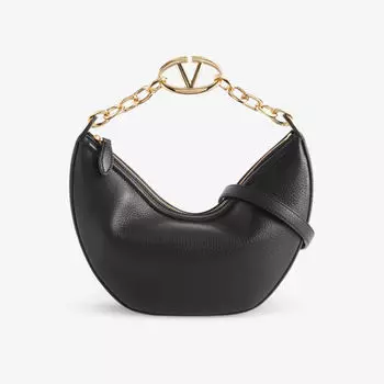 Маленькая кожаная сумка через плечо VLOGO Valentino Garavani, цвет nero
