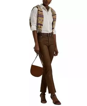 Маленькая кожаная сумка через плечо Witley Lauren Ralph Lauren, красный