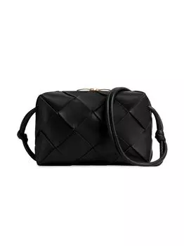 Маленькая кожаная сумка для фотоаппарата Intreccio Bottega Veneta, черный