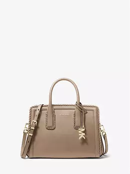 Маленькая кожаная сумка Лайла Michael Kors, коричневый