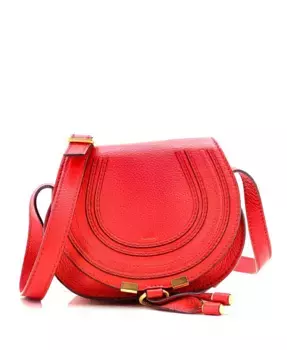 Маленькая кожаная сумка Marcie через плечо Pre-Owned Chloe, красный