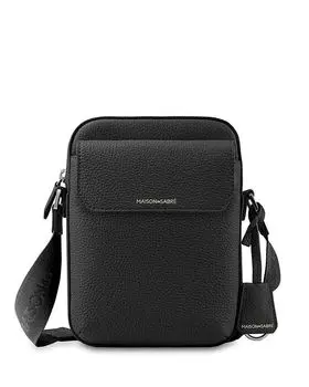 Маленькая кожаная сумка-мессенджер MAISON de SABR, черный