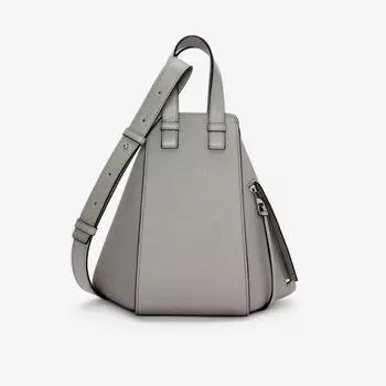 Маленькая кожаная сумка на плечо Hammock Loewe, серый