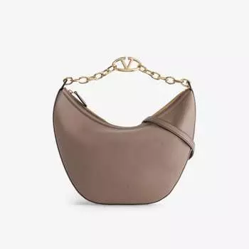 Маленькая кожаная сумка на плечо moon Valentino Garavani, цвет clay