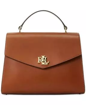 Маленькая кожаная сумка-портфель Farrah с верхней ручкой Lauren Ralph Lauren