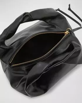 Маленькая кожаная сумка с ручкой сверху Dries Van Noten, цвет Black