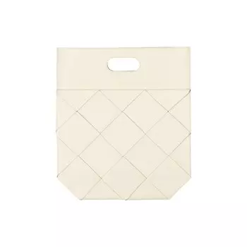 Маленькая кожаная сумка-тоут Bottega Veneta, цвет Ivory