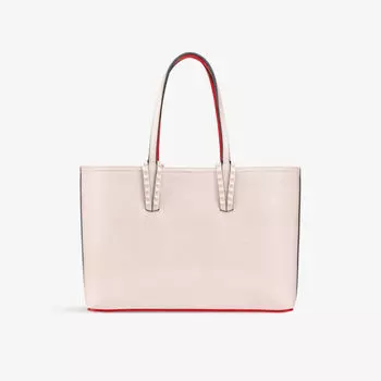 Маленькая кожаная сумка-тоут Cabata Christian Louboutin, цвет leche