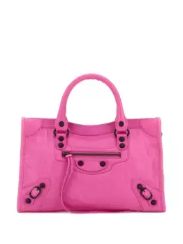 Маленькая кожаная сумка-тоут Le City BALENCIAGA, розовый
