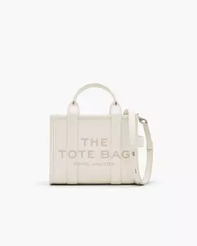 Маленькая кожаная сумка-тоут Marc Jacobs, цвет Cotton/Silver