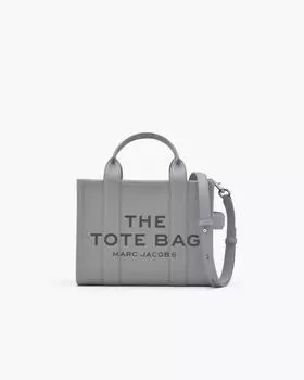 Маленькая кожаная сумка-тоут Marc Jacobs, цвет Wolf Grey