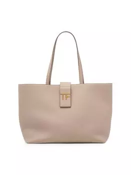 Маленькая кожаная сумка-тоут с логотипом TF E/W Tom Ford