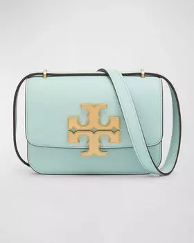 Маленькая кожаная сумка-трансформер Eleanor через плечо Tory Burch, цвет Sky