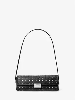 Маленькая кожаная сумка-трансформер Ludlow с заклепками Michael Kors, черный