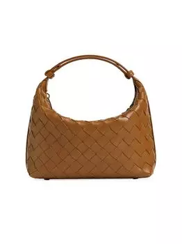 Маленькая кожаная сумка Wallace с ручкой сверху Bottega Veneta