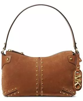 Маленькая кожаная сумочка Astor Michael Kors, коричневый