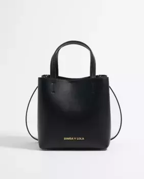 Маленькая кожаная сумочка в стиле чихуахуа, трансформируемая в сумку через плечо Bimba y Lola, черный