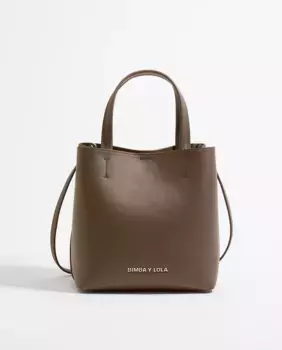 Маленькая кожаная сумочка в стиле чихуахуа, трансформируемая в сумку через плечо Bimba y Lola, темно-коричневый