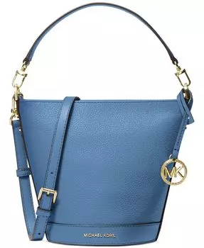 Маленькая кожаная трансформируемая сумка через плечо Townsend с молнией сверху Michael Kors, синий