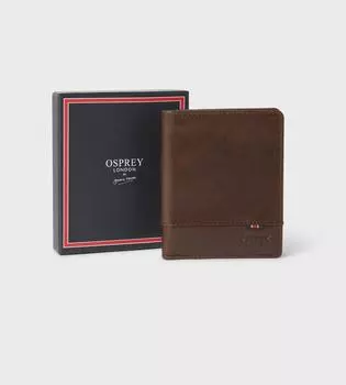 Маленькая кожаная визитница London в бумажнике OSPREY LONDON, коричневый