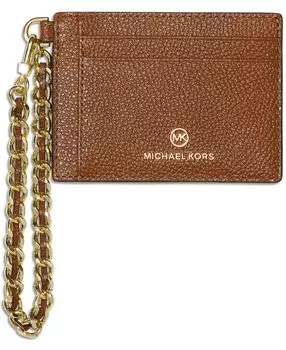 Маленькая кожаная визитница с цепочкой jet set charm Michael Kors