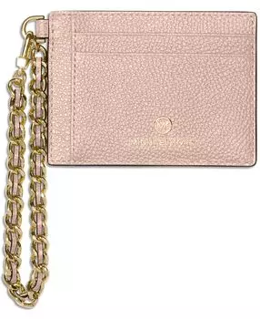 Маленькая кожаная визитница с цепочкой jet set charm Michael Kors, розовый